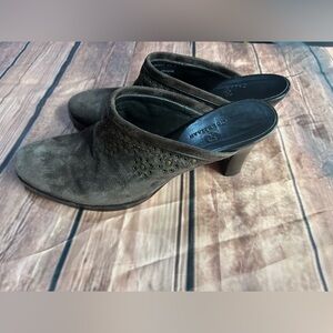 Cole Haan Brown Heeled Mules